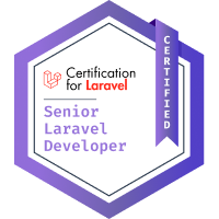 Laravel Senior Certificate badge for Bruno (brunots)